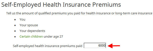 ACA SelfEmployed Health Insurance In H\u0026R Block Software