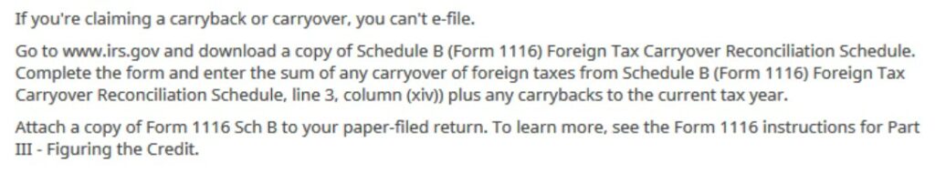 Too Much Hassle in Claiming Foreign Tax Credit on IRS Form 1116