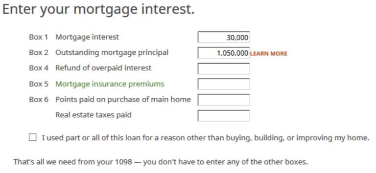 H And R Block Loan On Taxes Mortgage Interest and Limit in TurboTax, H&R Block, FreeTaxUSA
