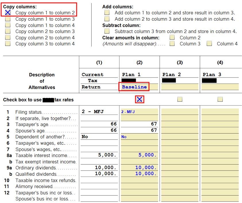 Tax Planning with TurboTax WhatIf Worksheet Roth Conversion