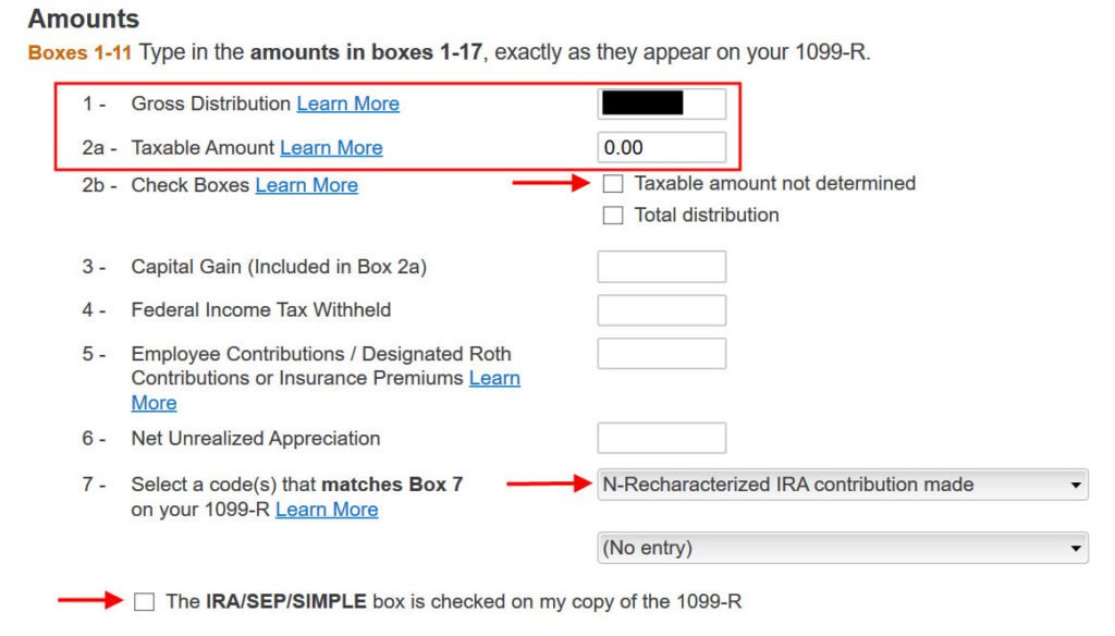 Backdoor Roth in TurboTax Recharacterize & Convert, Same Year