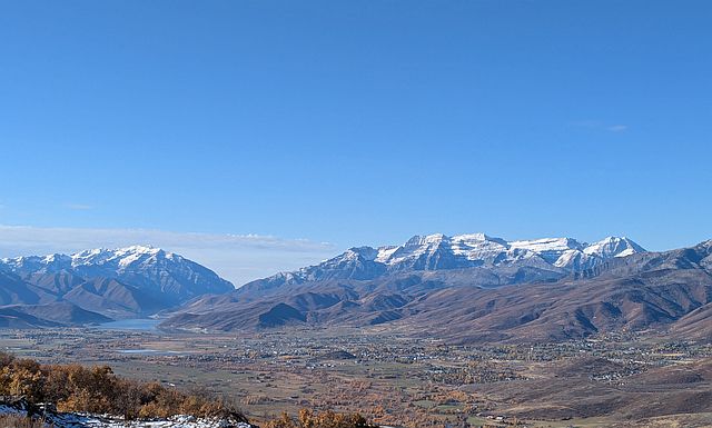 view of mountains and valley